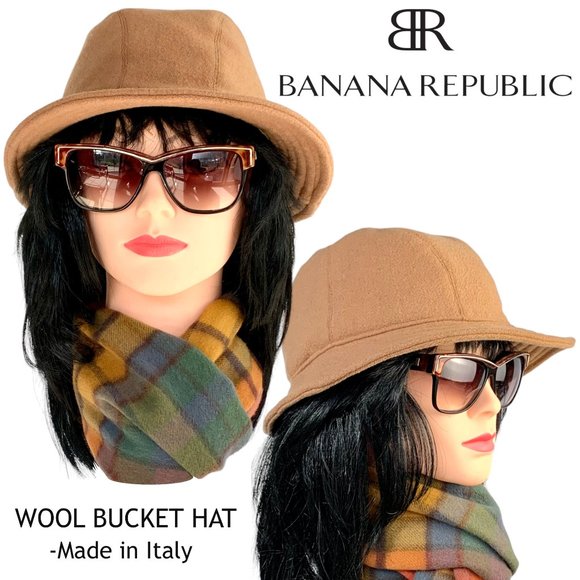 _ BR Banana Republic made in Italy like new 74% recycled wool bucket hat - Picture 1 of 7